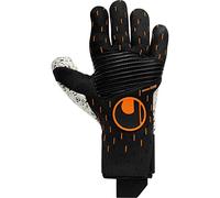 uhlsport Speed Contact SUPERGRIP+ Reflex Gants de Gardien de But, Adultes Unisexe, Noir/Blanc/Orange Fluo (Multicolor), 11