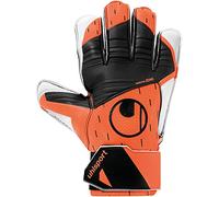 uhlsport Starter Resist Gants de Gardien de But Gloves pour Adultes et Enfants Football Foot Soccer - Convient à Tout Type de Surface - Orange Fluo/Blanc/Noir - Taille 3