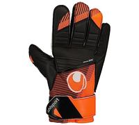 uhlsport Starter Resist+ Gants de Gardien de Football - Gants pour Gardien de But - spécialement conçus pour Le Gazon synthétique et Les sols durs, Orange Fluo/Noir/Blanc, 10