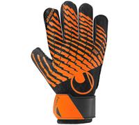 uhlsport Starter Resist - Gants de Gardien de But pour Enfants - adaptés au Jeu sur Gazon Artificiel, Noir/Orange Fluo, 5
