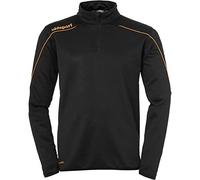 uhlsport Stream 22 1/4 Zip Top Sweatshirt Homme, Noir/Orange (Black/Fluo Orange), S