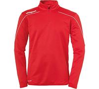 uhlsport Stream 22 1/4 Zip Top Type de Haut Enfant, Rouge/Blanc, 8-9 Ans