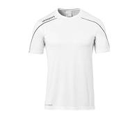 uhlsport Stream 22 Kurzarm Maillot Homme, Blanc/Noir, s