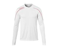 uhlsport Stream 22 Langarm Maillot Enfant, Blanc/Rouge, 140 cm