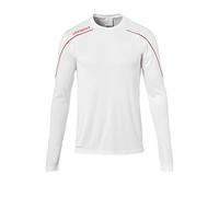 uhlsport Stream 22 Langarm Maillot Enfant, Blanc/Rouge, 8-9 Ans