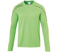uhlsport Stream 22 Langarm Maillot Enfant, Fluo grün/Schwarz, 8-9 Ans