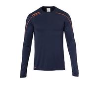 uhlsport Stream 22 Langarm Maillot Enfant, Marine/Fluo Rot, 8-9 Ans