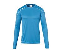 uhlsport Stream 22 Langarm Maillot Homme, Cyan/Weiß, L