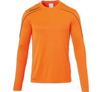 uhlsport Stream 22 Langarm Maillot Homme, Fluo Orange/Schwarz, XXL