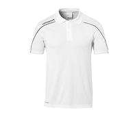 uhlsport Stream 22 Polo Shirt Enfant, Blanc/Noir, 12 Ans