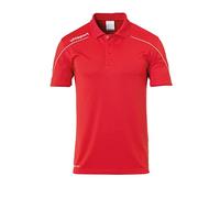 uhlsport Stream 22 Polo Shirt Enfant, Rouge/Blanc, 140 cm