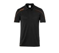 uhlsport Stream 22 Polo Shirt Enfant, Schwarz/Fluo Orange, 12 Ans