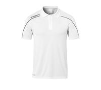 uhlsport Stream 22 Polo Shirt Homme, Blanc/Noir, M