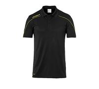 uhlsport Stream 22 Polo Shirt Homme, Noir/Jaune (Black/Lime Yellow), L