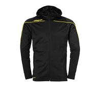 uhlsport Stream 22 Track Hood Jacke Veste Enfant, Noir/Jaune Citron, 116 cm