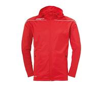 uhlsport Stream 22 Track Hood Jacke Veste Enfant, Rouge/Blanc, 8-9 Ans