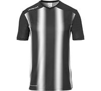 uhlsport Stripe 2.0 Kurzarm Maillot Enfant, Schwarz/Weiß, 12 Ans