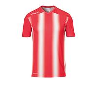 uhlsport Stripe 2.0 Kurzarm Maillot Homme, Rouge/Blanc, XXXL