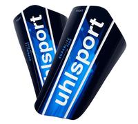 uhlsport Super Lite Plus Protège-Tibias de Football Protège-Tibias pour Enfants et Adultes - Ultra léger et Flexible, Bleu Marine/Bleu Fluo/Bla