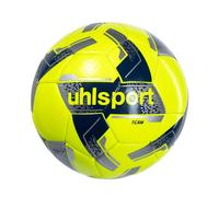 uhlsport Team Football, Ballon de Football de Jeu Ballon d'entraînement, Gazon, Convient pour Le Secteur Amateur et Professionnel, Jaune/Argent - Taille 5