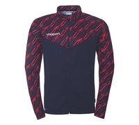Uhlsport Veste d'entraînement Progressive 28 Poly col montant sans capuche poches zippées Bleu L
