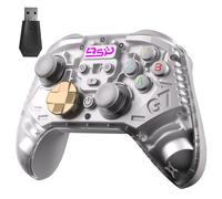 UHM Manette de jeu sans fil Bluetooth avec Switch Téléphone portable iOS Android Hall Trigger Turbo Quatre boutons programmables 6 axes Gyro Blanc