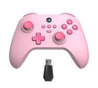UHM Manette PC sans fil avec PC Switch Téléphone portable iOS Android avec déclencheur 2 en 1 & joystick Hall amovible & boutons mécaniques 6 axes gyro rose