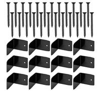 Uhngw Attaches Solides de Charpente | Acier Galvanisé Support De Toit 12 Pièces - Support De En Bois Connecteurs De Toiture Noir Quincaillerie Pour Pergola Abri Gazebo Garde-Corps Poutre De Plafond