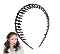 Uhngw Bandeau peigne | Serre-tête ondulé en résine avec dents | Serre-tête fin antidérapant Accessoires d'épingle à cheveux tendance pour entraînement, maison, voyage
