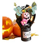 Uhngw Bouquet Artificiel d'halloween,Centre de Table avec Arrangement Floral | Fleurs Artificielles Feuilles d'Eucalyptus Décor d'Intérieur pour Cheminée Fête Décoration Saison Automne