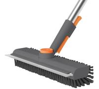 Uhngw Brosse de Douche rotative à 360 degrés Multifonction réglable | Brosse à récurer de Douche - pour carrelage, terrasse, Garage, Joint, Bois, béton, terrasse, Piscine, Cuisine, Maison, Coin