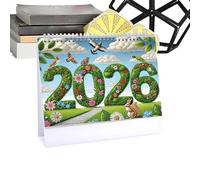 Uhngw Calendrier Art Strass 2026, Calendrier De Bureau Debout Pour 12 Mois, Kit D'Art En Paillettes Fait Main Pour Planification Quotidienne Tâches Rendez-Vous Étudiants Adultes Amateurs