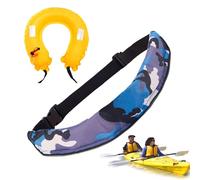 Uhngw Ceinture De Sauvetage Gonflable,Pack Ceinture Bouée De Survie - Accessoire Compact Ajustable Réfléchissant avec Sifflet pour Le Kayak La Pêche Et Les Sports De Plein Air pour Les Hommes Et Les