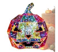Uhngw Citrouilles Lumineuses - Décorations Halloween Iridescentes Prismatiques | Ornement Lanterne avec Branchement Immédiat pour Décoration Maison Piscine Feu de Camp Amb.