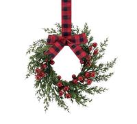 Uhngw Couronne de Noël d'Intérieur,25 cm Décoration Saisonnière Artificielle - Couronne Décorative De Fêtes,pour Maison Église Bureau Appartement Café Porte d'Entrée Fêtes d'hiver