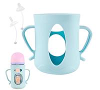 Uhngw Couvercle de bouteille de lait, manchon de bouteille de lait, Remplacement des couvercles de bouteilles en silicone, Porte-biberon Anti-casse, manchon de bouteille de voyage de qualité