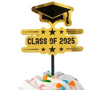 Uhngw DÉCORATIONS DE CUPCAKES DE REMISE DES DIPLÔMES | Éléments Décoratifs Pour Desserts De Cérémonie - Pics D'Apéritif Noirs Et Dorés Pour À La Maison Ou À L'école