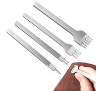 Uhngw Emporte-Pièce À Dents Pour Cuir, 4X Outils De Ciselure Et Pour Travail Du Cuir, Outils En Acier Pour Atelier Maison Et Voyage