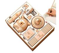 Uhngw Ensemble De Papeterie Pour Filles | Taille Crayon Capybara Set De Papeterie,Gomme Electrique Fournitures Pour Récompenses De Classe Étudiants Enseignants Cadeaux D'Anniversaire