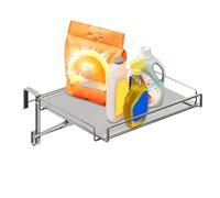Uhngw Étagère de comptoir - Cintre pliable en acier inoxydable - Support portable réglable à crochet organiseur multifonction compact pour armoire