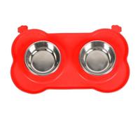 Uhngw Gamelles pour Chiens - Bol Double Nourriture Anti Renversement pour Chiot,Bol pour Chiots Et Chats De Taille Petite Moyenne Grande,Taille Petit Moyen Grand Chiots Chats Intérieur Extérieur