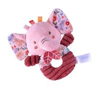 Uhngw Hochet doux, hochet en peluche - Hochets mignons en peluche d’animal d’éléphant de lapin | Jouets sensoriels de hochet à anneau souple, secoueur de hochet en peluche pour bébés de 0 à 6 mois