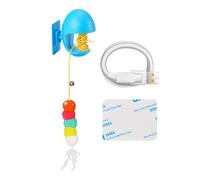 Uhngw Jouet en corde pour chat - Compagnon d'animaux résistant aux morsures | Jouet électrique pour chat corde rétractable automatique | Pour petites, moyennes et grandes races, salon, balcon, armoire