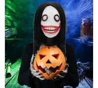 Uhngw Masque Intégral Halloween | Masque Effrayant Intégral,Couvre-chef en Latex pour Adultes Cosplay Fête à Thème et Performance