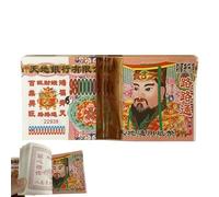 Uhngw Monnaie Papier Joss,Argent des Ancêtres pour Fêtes - Lot De 100 Papier Joss De Tradition Pour Cérémonie Qingming Fête Des Fantômes Utilisation Funéraire Rituels De Balayage Des Tombes