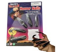 Uhngw Ongles Pressés pour Halloween | 10 Ongles Longs Effrayants | Décoration Gothique pour Soirée Déguisée Fête d'Halloween Vampire