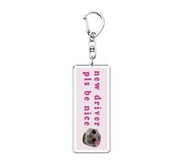 Uhngw Porte-clés de charme acrylique Hamster, porte-clés animal drôle,Porte-clés de dessin animé, pendentif Animal mignon | Sac à main léger, breloque animaux, porte-clés, pendentif pour et adultes