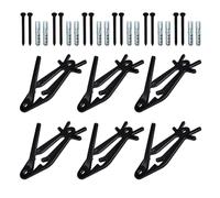 Uhngw Porte-Cornes de Cerf Mural,Lot de 6 Supports pour Trophées Naturalisés | Support pour Trophée de Taxidermie Tête Cerf Ours Antilope Salon Escalier Couloir