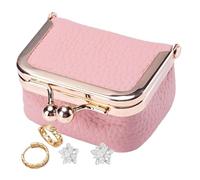 Uhngw Porte-Monnaie en Cuir pour Femme,Porte-Monnaie en Cuir pour Femme | Petit Sac à Main en espèces - Porte-Monnaie, Porte-Monnaie, Organisateur de cosmétiques avec Serrure Kiss pour Cartes de
