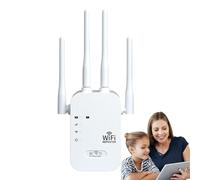 Uhngw Répéteur sans Fil, Extension WiFi - Répéteur de WiFi de 1200 Mbps - Routeur de réseau à 4 Ports avec Port Ethernet Gigabit, Double Bande 5 GHz / 2,4 GHz pour la Maison